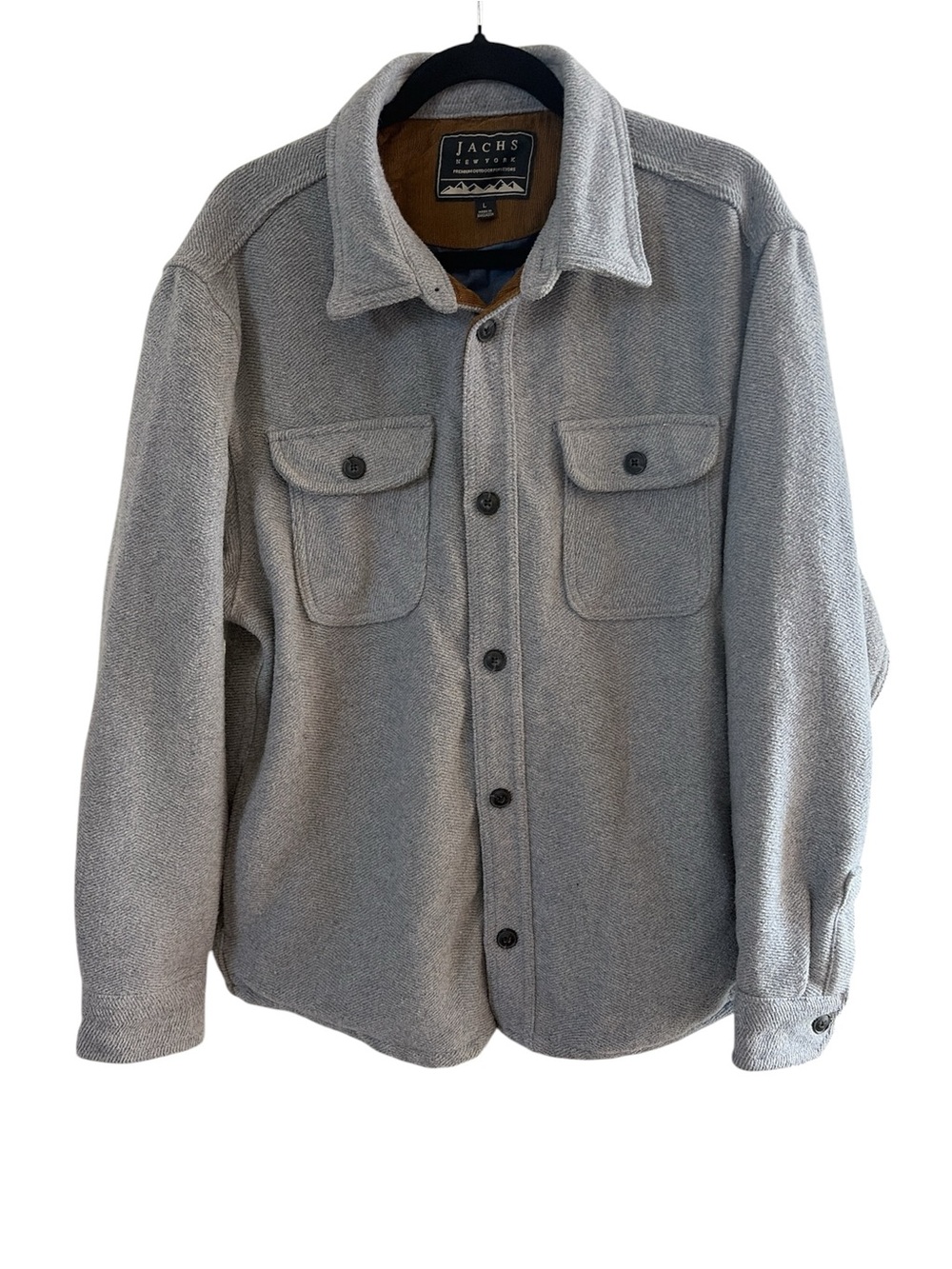 Herringbone Wool-blend Lumberjack Jacket JACHS New York Size L